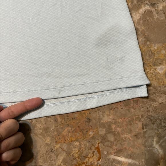 Nike Polo Shirt Womens XL Light Blue Zip Collar Short Sleeve Golf Tennis BV0227 - Picture 3 of 10